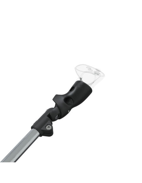 Zoom view of ProSaber lightsaber and paddle for Meta Quest 3 and Pro with Chrome Armature and Black Carbon cups