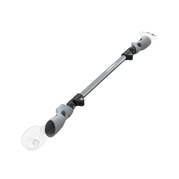 Right view of ProSaber lightsaber and paddle for Meta Quest 3 and Pro with Chrome Armature and Grey PLA cups