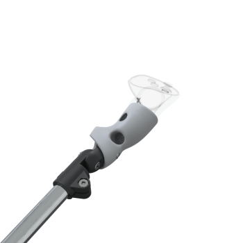 Zoom view of ProSaber lightsaber and paddle for Meta Quest 3 and Pro with Chrome Armature and Grey PLA cups