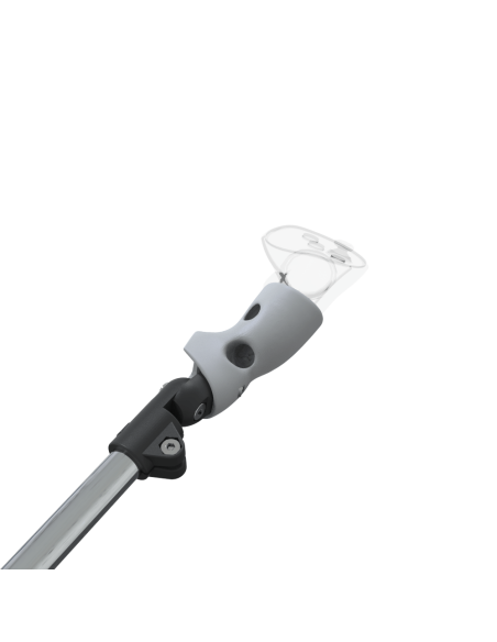 Zoom view of ProSaber lightsaber and paddle for Meta Quest 3 and Pro with Chrome Armature and Grey PLA cups