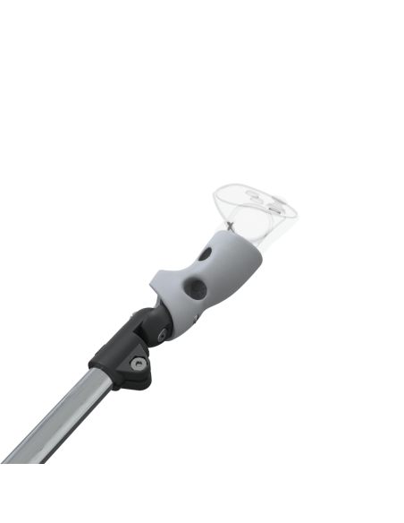 Zoom view of ProSaber lightsaber and paddle for Meta Quest 3 and Pro with Chrome Armature and Grey PLA cups