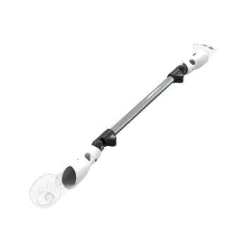 Right view of ProSaber lightsaber and paddle for Meta Quest 3 and Pro with Chrome Armature and White PLA cups