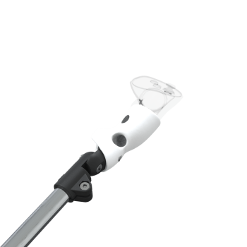 Zoom view of ProSaber lightsaber and paddle for Meta Quest 3 and Pro with Chrome Armature and White PLA cups