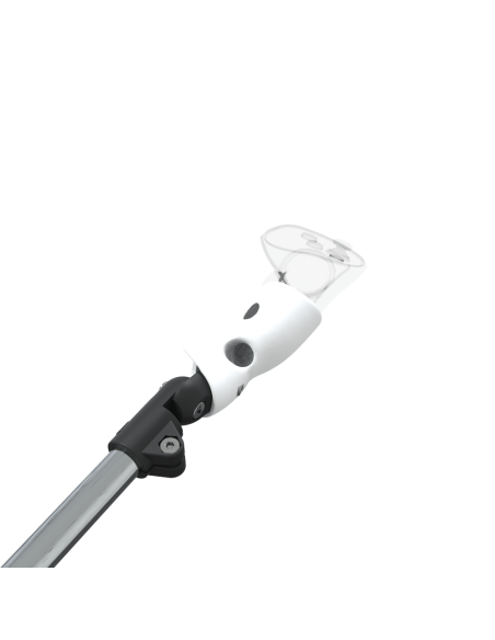 Zoom view of ProSaber lightsaber and paddle for Meta Quest 3 and Pro with Chrome Armature and White PLA cups
