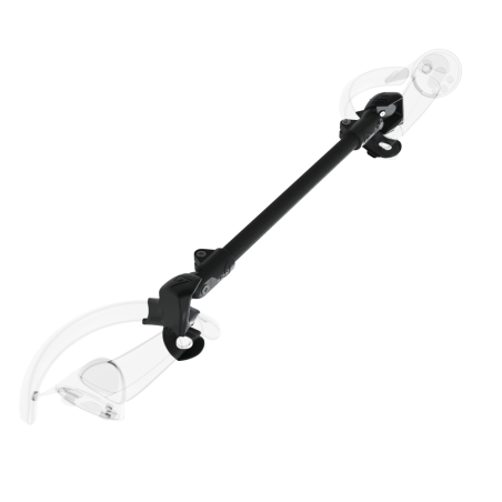 Left view of ProSaber lightsaber and paddle for Valve Index Knuckles with Black Carbon Armature and Black Carbon cups