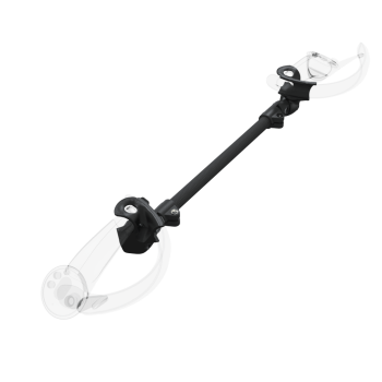 Right view of ProSaber lightsaber and paddle for Valve Index Knuckles with Black Carbon Armature and Black Carbon cups