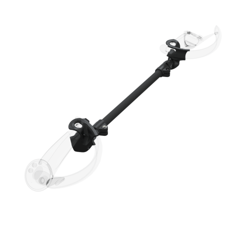 Right view of ProSaber lightsaber and paddle for Valve Index Knuckles with Black Carbon Armature and Black Carbon cups