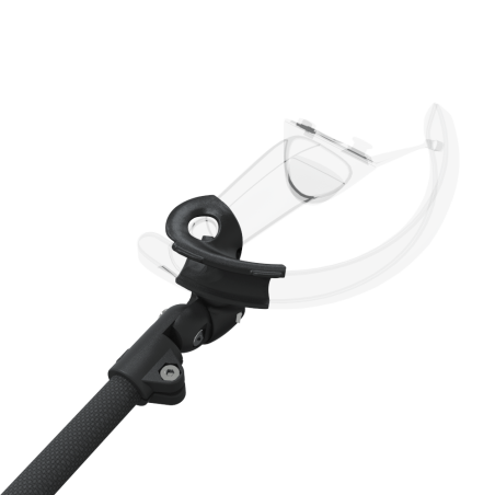 Zoom view of ProSaber lightsaber and paddle for Valve Index Knuckles with Black Carbon Armature and Black Carbon cups