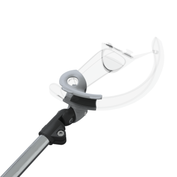 Zoom view of ProSaber lightsaber and paddle for Valve Index Knuckles with Chrome Armature and Grey PLA cups