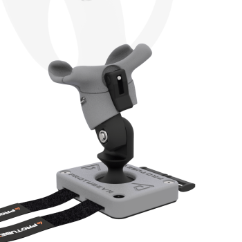 Zoom view of Left hand ProTas VR Joystick for Playstation PSVR 2 with Grey PLA base with Grey PLA cups