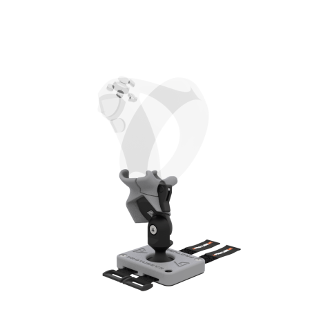 Left view of Right hand ProTas VR Joystick for Playstation PSVR 2 with Grey PLA base with Grey PLA cups