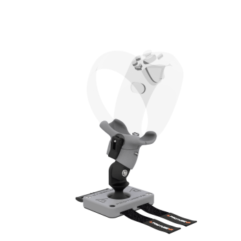 Right view of Right hand ProTas VR Joystick for Playstation PSVR 2 with Grey PLA base with Grey PLA cups