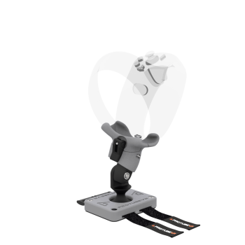 Right view of Right hand ProTas VR Joystick for Playstation PSVR 2 with Grey PLA base with Grey PLA cups