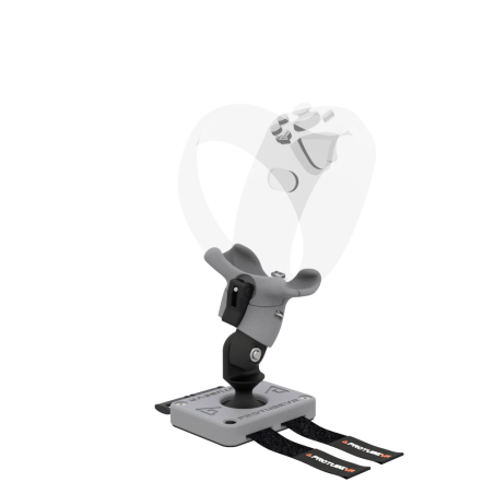 Right view of Right hand ProTas VR Joystick for Playstation PSVR 2 with Grey PLA base with Grey PLA cups