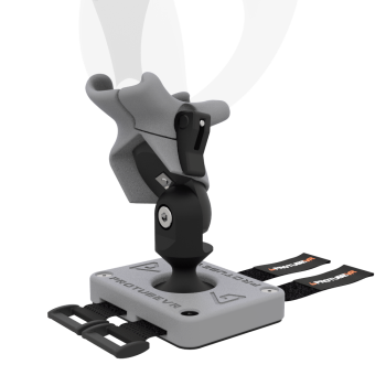 Zoom view of Right hand ProTas VR Joystick for Playstation PSVR 2 with Grey PLA base with Grey PLA cups