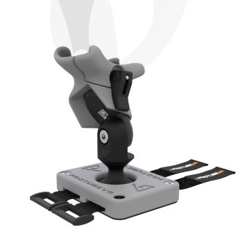 Zoom view of Right hand ProTas VR Joystick for Playstation PSVR 2 with Grey PLA base with Grey PLA cups