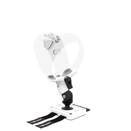 Left view of Left hand ProTas VR Joystick for Playstation PSVR 2 with White PLA base with White PLA cups