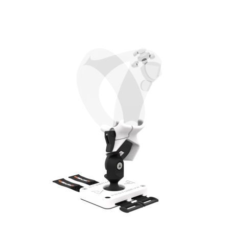 Right view of Left hand ProTas VR Joystick for Playstation PSVR 2 with White PLA base with White PLA cups