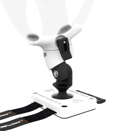Zoom view of Left hand ProTas VR Joystick for Playstation PSVR 2 with White PLA base with White PLA cups