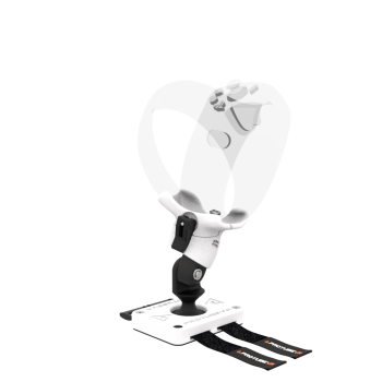 Right view of Right hand ProTas VR Joystick for Playstation PSVR 2 with White PLA base with White PLA cups