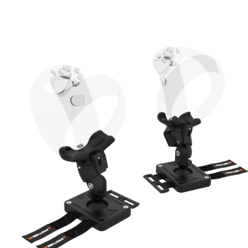 Left view of Pair of ProTas VR Joystick for Playstation PSVR 2 with Carbon base with Black Carbon cups