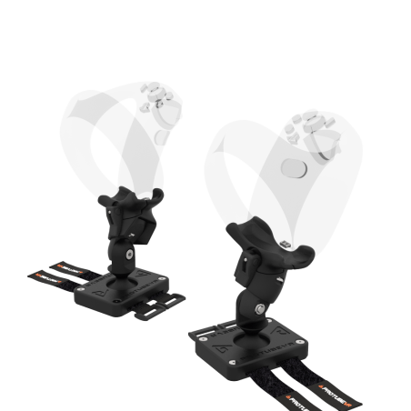 Right view of Pair of ProTas VR Joystick for Playstation PSVR 2 with Carbon base with Black Carbon cups