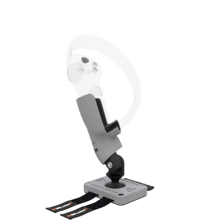 Left view of Left hand ProTas VR Joystick for Pico 4 with Grey PLA base with Grey PLA cups