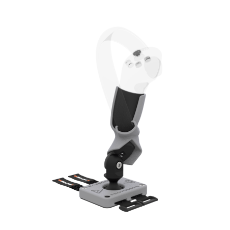 Right view of Left hand ProTas VR Joystick for Pico 4 with Grey PLA base with Grey PLA cups