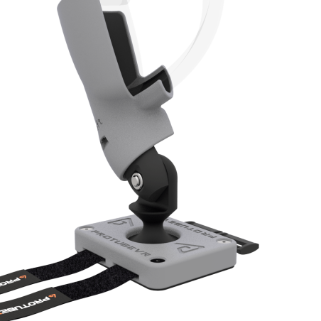 Zoom view of Left hand ProTas VR Joystick for Pico 4 with Grey PLA base with Grey PLA cups