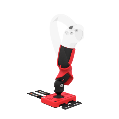 Right view of Left hand ProTas VR Joystick for Pico 4 with Red PLA base with Red PLA cups