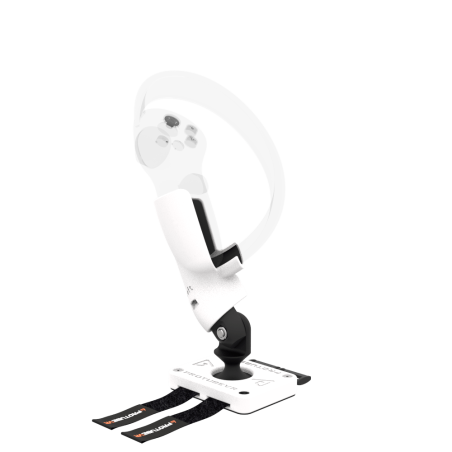 Left view of Left hand ProTas VR Joystick for Pico 4 with White PLA base with White PLA cups