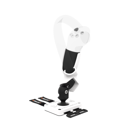 Right view of Left hand ProTas VR Joystick for Pico 4 with White PLA base with White PLA cups