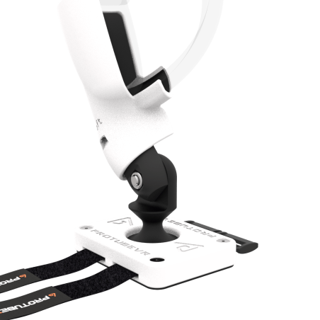 Zoom view of Left hand ProTas VR Joystick for Pico 4 with White PLA base with White PLA cups