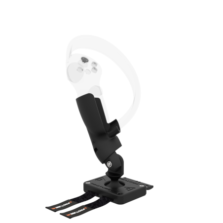 Left view of Left hand ProTas VR Joystick for Pico 4 with Carbon base with Black Carbon cups