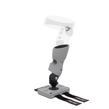 Right view of Right hand ProTas VR Joystick for Meta Quest 1 with Grey PLA base with Grey PLA cups