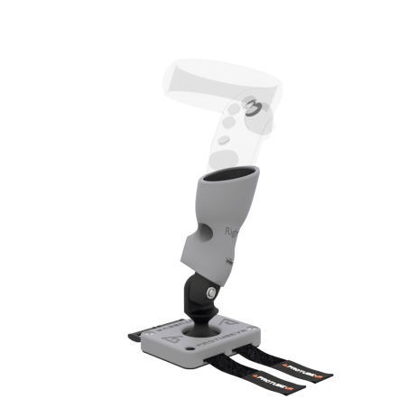 Right view of Right hand ProTas VR Joystick for Meta Quest 1 with Grey PLA base with Grey PLA cups
