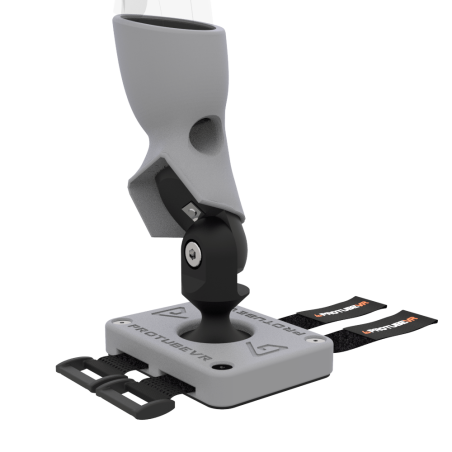 Zoom view of Right hand ProTas VR Joystick for Meta Quest 1 with Grey PLA base with Grey PLA cups