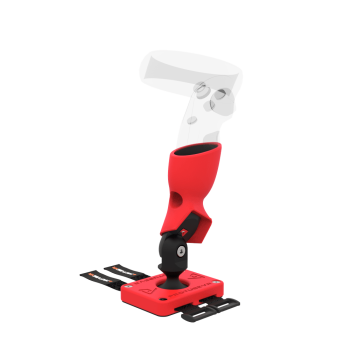 Right view of Left hand ProTas VR Joystick for Meta Quest 1 with Red PLA base with Red PLA cups