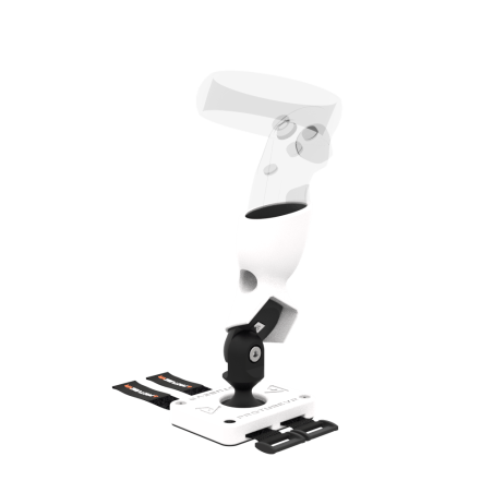 Right view of Left hand ProTas VR Joystick for Meta Quest 1 with White PLA base with White PLA cups