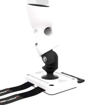 Zoom view of Left hand ProTas VR Joystick for Meta Quest 1 with White PLA base with White PLA cups