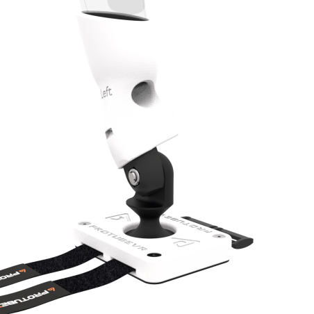 Zoom view of Left hand ProTas VR Joystick for Meta Quest 1 with White PLA base with White PLA cups