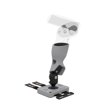 Right view of Left hand ProTas VR Joystick for Meta Quest 2 with Grey PLA base with Grey PLA cups