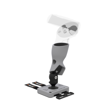 Right view of Left hand ProTas VR Joystick for Meta Quest 2 with Grey PLA base with Grey PLA cups