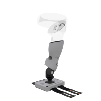 Right view of Right hand ProTas VR Joystick for Meta Quest 2 with Grey PLA base with Grey PLA cups