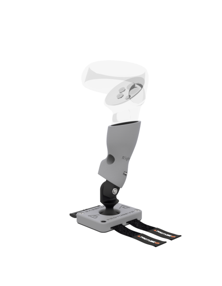 Right view of Right hand ProTas VR Joystick for Meta Quest 2 with Grey PLA base with Grey PLA cups