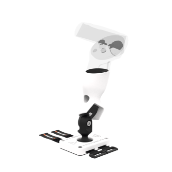 Right view of Left hand ProTas VR Joystick for Meta Quest 2 with White PLA base with White PLA cups