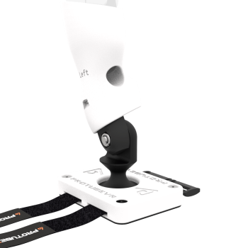 Zoom view of Left hand ProTas VR Joystick for Meta Quest 2 with White PLA base with White PLA cups