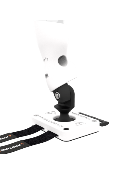 Zoom view of Left hand ProTas VR Joystick for Meta Quest 2 with White PLA base with White PLA cups