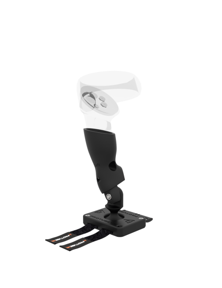 Left view of Left hand ProTas VR Joystick for Meta Quest 2 with Carbon base with Black Carbon cups