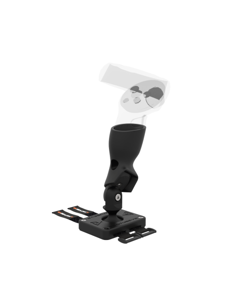 Right view of Left hand ProTas VR Joystick for Meta Quest 2 with Carbon base with Black Carbon cups